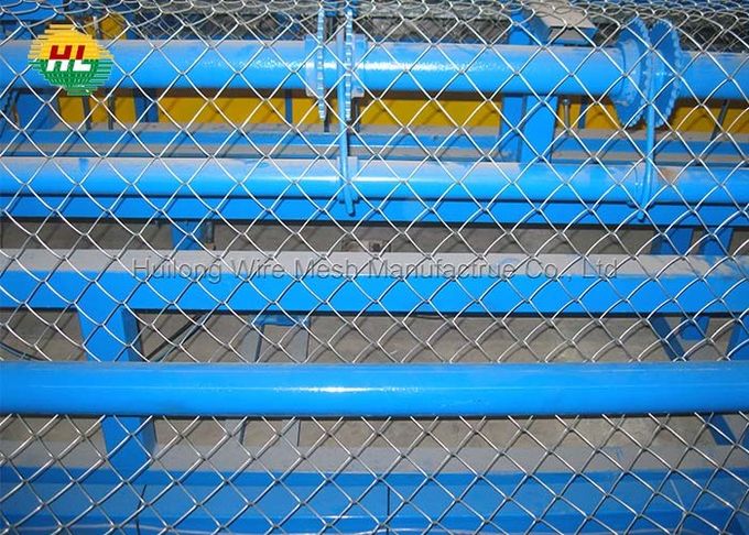 PVC de HUILONG 1-4 o” revestiu Diamond Mesh Fence For Sports Ground 0