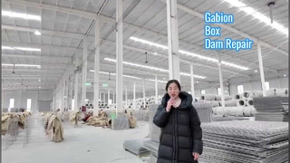 Uso do exército da caixa de gabião de produção de barreira Hesco para muro de contenção forte de restauração de barragens