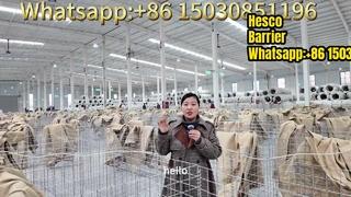 Painel de malha soldada de produção de barreira Hesco