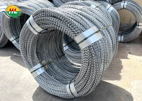 In Stock  Egoza Hot Dipped Galvanized Steel Concertina Razor Barbed Wire For Protecting