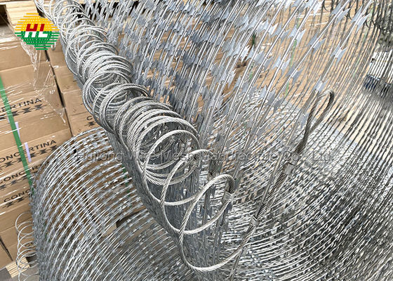 Multiple Usages Concertina Razor Wire Fence 730mm Hot Dipped Galvanized