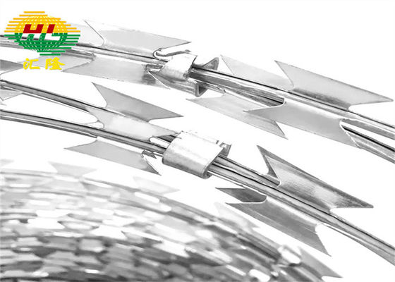 Fio sanfona de aço inoxidável cruzado da bobina de 500mm para a terra privada