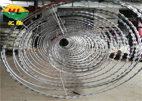 10m Concertina Razor Wire Fence Revestimento de PVC galvanizado a quente