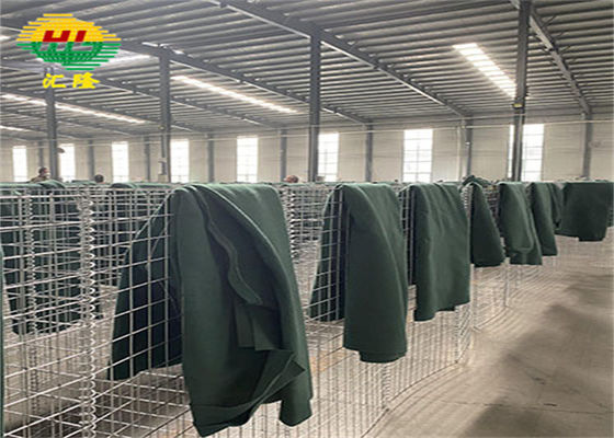 Barreiras de defesa galvanizadas Hesco Alto nível de proteção Prata