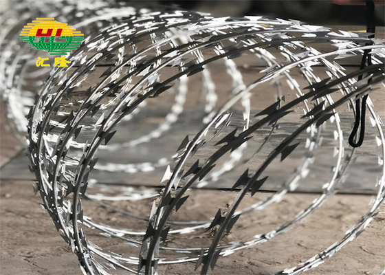 BTO-16 2.8MM WIRE COIL Hotdip Galvanizado Fronteira da Ucrânia Concertina Razor Wire