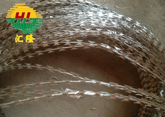 Concertina Militar Blade Barbed Fence Segurança Razor Barbed Wire Para Fronteira