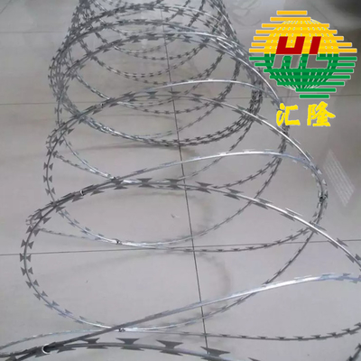 BTO-22 Concertina Razor Wire Coils High Tensile Ss 304 aço inoxidável 316 galvanizado a quente