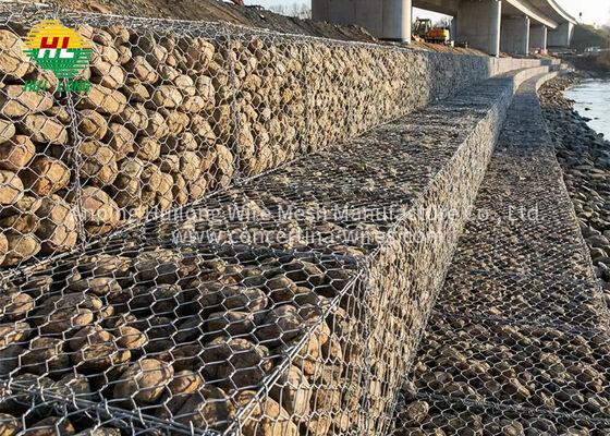 Muro Gaviones Galvanizado Hexagonal En Stock Para Obra Engenharia Civil Protecção Taludes Controle Erosão Envio Imediato