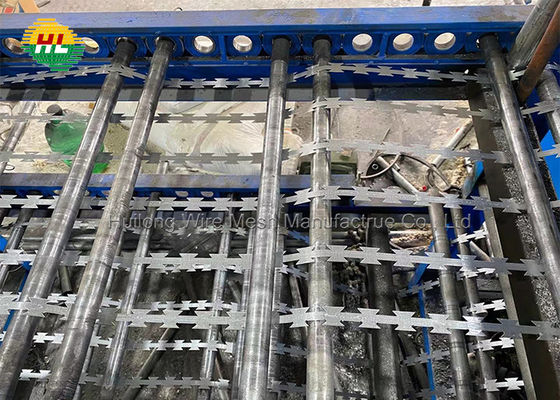 Fio sanfona com grampos, arame farpado transversal da lâmina BTO-22 da lâmina com grampos