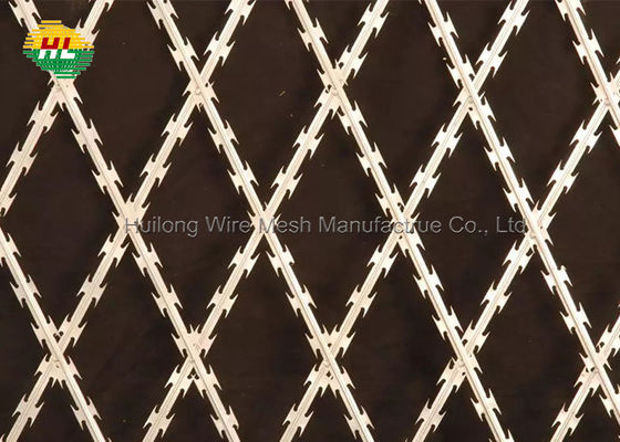 cerca de fio sanfona soldada afiada da lâmina de 2.8mm, lâmina Mesh Fence With Firm Structure